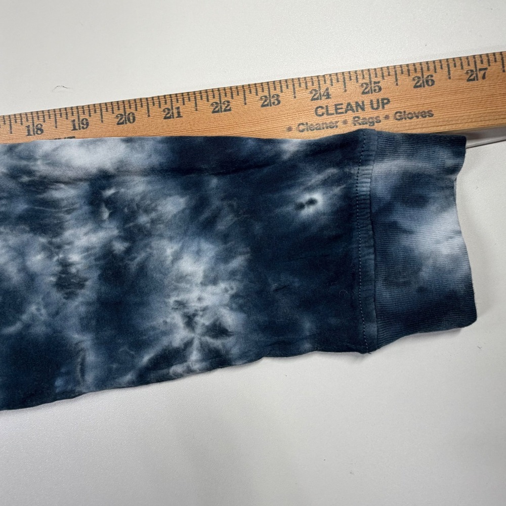 New Era Milwaukee Brewers Crop Top Women Large Navy Tie Dye MLB Long Sleeve NEW - Picture 11 of 12